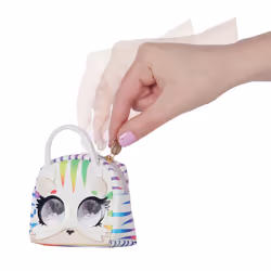 Purse Pets MICRO - TIGRE ARC-EN-CIEL - MINI COMPAGNON FORMAT SAC A MAIN - Petit Animal A Accrocher A Son Ou A La Ceinture - Bouge Les Yeux - 6062304 - Jouet Enfant 5 Ans et +