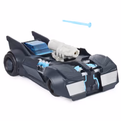 DC Comics Batman, Batmobile Défense Tech , véhicule transformable avec lance-projectiles, Voiture, Batman, 4 an(s), Noir