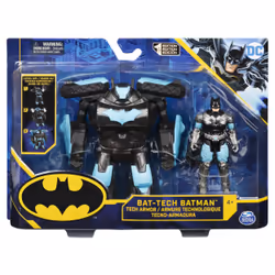 DC Comics Batman, Figurine articulée Batman de 10,2 cm avec armure technologique transformable