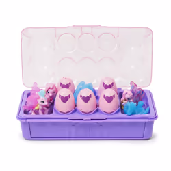 Hatchimals - PACK AVENTURE 10 FAMILLE SURPRISE LICORNES - Boîte Oeufs 10 Figurines à Collectionner - Transport facile - Thème Famille - 6063118 - Jouet enfant 5 Ans et +
