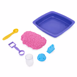 Kinetic Sand Shimmer, Coffret Château de sable scintillant avec 453 g de scintillant rose, 3 moules et 2 outils - Vue supplémentaire 6