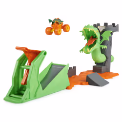Monster Jam - PLAYSET DUELING DRAGON 1:64 - Univers De Jeu Pour Lancer Ses Véhicules Tour Dragon - 1 Véhicule Monster Truck Dragon - Show À Collectionner 1:64 - Jouet Enfant 3 Ans et +