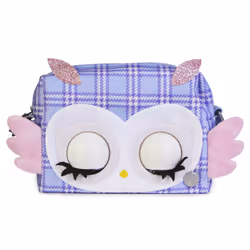 Purse Pets PRINT PERFECT - CHOUETTE - COMPAGNON INTERACTIF FORMAT SAC A MAIN - Chouette Animal Interactif Motif Ecossais Lila Qui Cligne Des Yeux - Sons et Modes De Jeu - Jouet Enfant 5 Ans et + - Vue supplémentaire 4