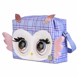 Purse Pets PRINT PERFECT - CHOUETTE - COMPAGNON INTERACTIF FORMAT SAC A MAIN - Chouette Animal Interactif Motif Ecossais Lila Qui Cligne Des Yeux - Sons et Modes De Jeu - Jouet Enfant 5 Ans et + - Vue supplémentaire 8