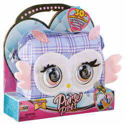 Purse Pets PRINT PERFECT - CHOUETTE - COMPAGNON INTERACTIF FORMAT SAC A MAIN - Chouette Animal Interactif Motif Ecossais Lila Qui Cligne Des Yeux - Sons et Modes De Jeu - Jouet Enfant 5 Ans et + - Vue supplémentaire 9