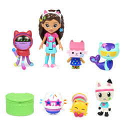 Gabby's Dollhouse , Coffret de figurines Édition Soirée dansante avec une poupée Gabby, 6 figurines chat et accessoires, jouets pour enfants à partir de 3 ans
