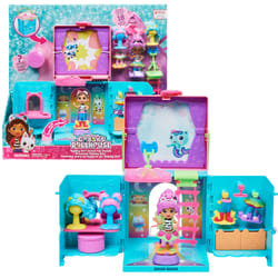 Gabby's Dollhouse , Coffret de jeu transportable Dressing arc-en-ciel avec poupée Gabby, jouets surprises et accessoires pour séance photo, jouets pour enfants à partir de 3 ans