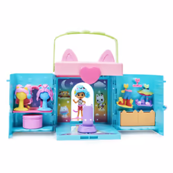 Gabby's Dollhouse , Coffret de jeu transportable Dressing arc-en-ciel avec poupée Gabby, jouets surprises et accessoires pour séance photo, jouets pour enfants à partir de 3 ans