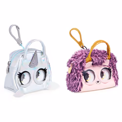 Purse Pets MICRO - PACK DE 2 MICRO - MINI COMPAGNON FORMAT SAC A MAIN - 2 Petits Animaux A Accrocher A Son Ou A La Ceinture - Bougent Les Yeux - 6064161 - Jouet Enfant 5 Ans et +