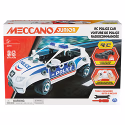 Meccano - MA VOITURE DE POLICE RC JUNIOR - Voiture Police Radiocommandée A Construire Personnaliser Diriger - Jeu De Construc ...