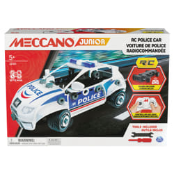 Meccano - MA VOITURE DE POLICE RC JUNIOR - Voiture Police Radiocommandée A Construire Personnaliser Diriger - Jeu De Construction 2 Outils - Alternative Aux Ecrans - Jouet Enfant 5 Ans Et +