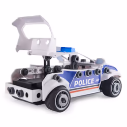 Meccano - MA VOITURE DE POLICE RC JUNIOR - Voiture Police Radiocommandée A Construire Personnaliser Diriger - Jeu De Construction 2 Outils - Alternative Aux Ecrans - Jouet Enfant 5 Ans Et +