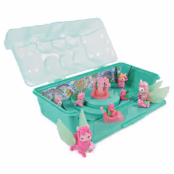 Hatchimals - PACK AVENTURE 10 FAMILLE SURPRISE LAMAS - Boîte Oeufs 10 Figurines à Collectionner - Transport facile - Thème Famille Lamas Fleuristes - Jouet enfant 5 Ans et +
