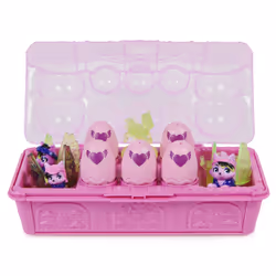 Hatchimals - PACK AVENTURE 10 FAMILLE SURPRISE LOUPS - Boîte Oeufs 10 Figurines à Collectionner - Transport facile - Thème Famille Loups Motards - Jouet enfant 5 Ans et +