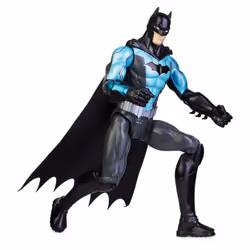 DC Comics Batman, Figurine articulée Bat-Tech Batman de 30 cm (costume noir/bleu), Jouets pour garçons et filles à partir de 3 ans