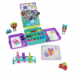 Spin Master Pixobitz - STUDIO PIXEL ART 2D/3D Avec 500 Bitz + Personnages + Skates - Assemble Tes Bitz, Solidifie-Les Avec De l'Eau Et Expose Ta Création Chez Toi - Loisir Créatif - Jeu De Construction 6 Ans +