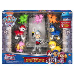 PAW Patrol PAT' PATROUILLE RESCUE KNIGHTS - MULTIPACK 8 FIGURINES CHEVALIERS & DRAGONS Réunis la Pat' Patrouille Mission Chevalier avec ce Coffret Exclusif de 8 Figurines à Collectionner - Jouet Enfant 3 Ans +