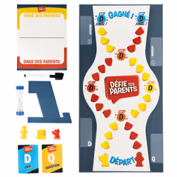 Games DÉFIE TES PARENTS - Nouvelle Edition du Jeu de Société où Parents et Enfants s’affrontent - Un Jeu de Plateau Convivial pour toute la Famille avec Questions et Défis Amusants - Jeu Enfant 6 Ans et +