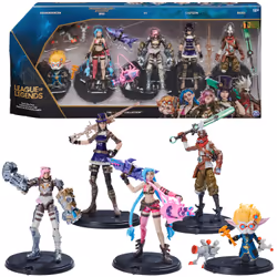League of Legends COFFRET 5 FIGURINES 10 CM - Coffret des Deux Cités 5 Figurines Articulées 10 cm A Collectionner - Avec Détails Qualité Et Accessoires