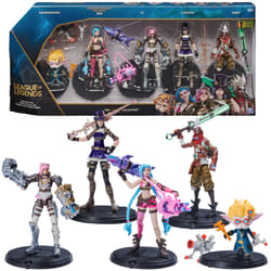 League of Legends COFFRET 5 FIGURINES 10 CM - Coffret des Deux Cités 5 Figurines Articulées 10 cm A Collectionner - Avec Détails Qualité Et Accessoires