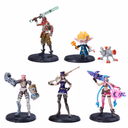 League of Legends COFFRET 5 FIGURINES 10 CM - Coffret des Deux Cités 5 Figurines Articulées 10 cm A Collectionner - Avec Détails Qualité Et Accessoires