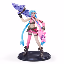 League of Legends FIGURINE 10 CM JINX - Figurine Articulée Jinx 10 cm A Collectionner - Avec Détails Qualité Et 2 Accessoires - Collection Champion - 6062258 - Jouet Enfant 12 ans et +