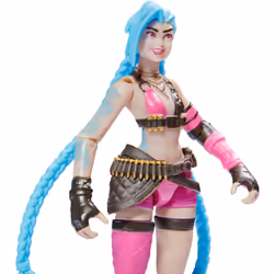 League of Legends FIGURINE 10 CM JINX - Figurine Articulée Jinx 10 cm A Collectionner - Avec Détails Qualité Et 2 Accessoires - Collection Champion - 6062258 - Jouet Enfant 12 ans et +