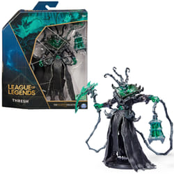 League of Legends FIGURINE PREMIUM 18 CM THRESH - Figurine Articulée Thresh 18 cm A Collectionner - Avec Détails Qualité Et 2 Accessoires - Collection Champion - 6062260 - Jouet Enfant 12 ans et +