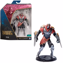 League of Legends FIGURINE PREMIUM 18 CM ZED - Figurine Articulée Zed 18 cm A Collectionner - Avec Détails Qualité Et 2 Accessoires - Collection Champion - 6062261 - Jouet Enfant 12 ans et +