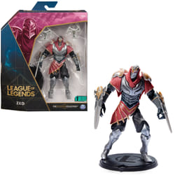League of Legends FIGURINE PREMIUM 18 CM ZED - Figurine Articulée Zed 18 cm A Collectionner - Avec Détails Qualité Et 2 Accessoires - Collection Champion - 6062261 - Jouet Enfant 12 ans et +
