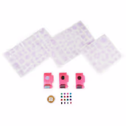 Cool Maker RECHARGES SHIMMER ME BODY ART - Recharges de 3 Cartouches de Couleur, 1 Planche de 100 Motifs et Strass Paillettes - Pour Coffret à Tatouages