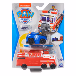 PAW Patrol La Pat' Patrouille - Pack Camion De Pompiers True Metal - Pack Camion De Pompiers Avec Véhicule Die Cast De Chase  ...