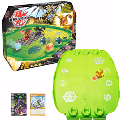 Bakugan EVOLUTIONS - ARENE DE COMBAT EVO BATTLE SAISON 4 - Arène Officielle De Combat 60 Cm - 1 Bille Exclusive 2 Bakucore 2 Cartes Collection - Dessin Animé - Jouet Enfant 6 Ans et +