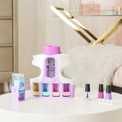 Cool Maker - GO GLAM U-NIQUE NAIL SALON - Machine à Manucure et Pédicure 250 ongles avec 120 Motifs, 3 Vernis Inclus, 1 Sèche-ongles et Rangement - Fun et Facile - 6061175 - Jouet Enfant 8 Ans et +