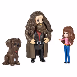 Wizarding World HARRY POTTER - PACK AMITIÉ MAGICAL MINIS HERMIONE & HAGRID - Coffret Amitié 2 Figurines Poupées Articulées Hermione et Hagrid 8 cm Avec Accessoires - 6061833 - Jouet Enfant 5 ans et +