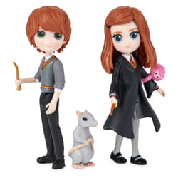 Wizarding World HARRY POTTER - PACK AMITIÉ MAGICAL MINIS RON & GINNY - Coffret Amitié 2 Figurines Poupées Articulées Ron et Ginny 8 cm Avec Accessoires - 6061834 - Jouet Enfant 5 ans et +