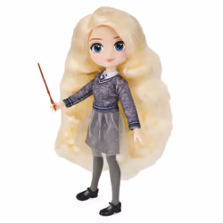 Wizarding World POUPÉE 20 CM LUNA LOVEGOOD - Poupée figurine Articulée Luna Lovegood 20 cm Avec Baguette Magique et Uniforme  ...