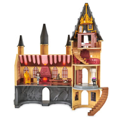 Wizarding World HARRY POTTER - CHÂTEAU DE POUDLARD MAGICAL MINIS - Château Poudlard Avec Effets Sonores et Lumineux - Figurine Hermione Et 12 Accessoires - 6061842 - Jouet Enfant 5 ans et +