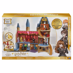 Wizarding World HARRY POTTER - CHÂTEAU DE POUDLARD MAGICAL MINIS - Château Poudlard Avec Effets Sonores et Lumineux - Figurine Hermione Et 12 Accessoires - 6061842 - Jouet Enfant 5 ans et +