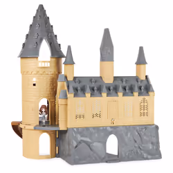 Wizarding World HARRY POTTER - CHÂTEAU DE POUDLARD MAGICAL MINIS - Château Poudlard Avec Effets Sonores et Lumineux - Figurine Hermione Et 12 Accessoires - 6061842 - Jouet Enfant 5 ans et +
