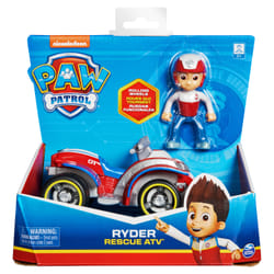 PAW Patrol LA PAT' PATROUILLE - - Voiture + FIGURINE RYDER - Voiture de 15 cm Avec 1 Figurine À Collectionner Pat' Patrouille - Voiture Pat Patrouille - Jouet Enfant 3 Ans et +
