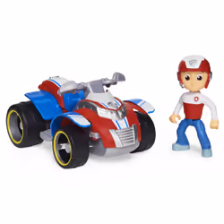 PAW Patrol LA PAT' PATROUILLE - - Voiture + FIGURINE RYDER - Voiture de 15 cm Avec 1 Figurine À Collectionner Pat' Patrouille - Voiture Pat Patrouille - Jouet Enfant 3 Ans et +