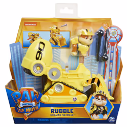 PAW Patrol PAT PATROUILLE LE FILM - Bulldozer de Construction Pat Patrouille - Véhicule de Secours avec fonction Transformati ...