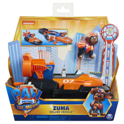 PAW Patrol PAT PATROUILLE LE FILM - Bateau Aéroglisseur Pat Patrouille - Véhicule de Secours avec fonction Transformation Sous-Marin et Figurine Amovible Chiot Zuma