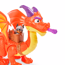 PAW Patrol PAT' PATROUILLE RESCUE KNIGHTS - FIGURINE CROC + BRAISE LE DRAGON - Rejoins la Pat' Patrouille Mission Chevalier à Dos de Dragon Lance-Projectile avec ses Ailes Fonctionnelles - Jouet Enfant 3 Ans +