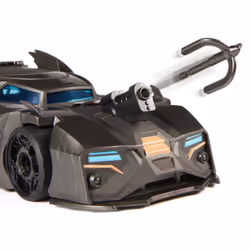DC Comics , Coffret Crusader Batmobile avec figurine Batman exclusive de 10 cm, 3 figurines de super-méchants en papier, jouets pour filles et garçons à partir de 4 ans