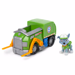 PAW Patrol LA PAT' PATROUILLE - VÉHICULE + FIGURINE ROCKY - Véhicule de 15 cm Avec 1 Figurine À Collectionner Pat' Patrouille - - 6061804 - Jouet Enfant 3 Ans et +