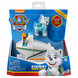 PAW Patrol LA PAT' PATROUILLE - VÉHICULE + FIGURINE EVEREST - Véhicule de 15 cm Avec 1 Figurine À Collectionner Pat' Patrouil ...