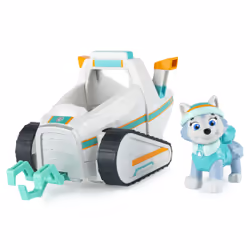 PAW Patrol LA PAT' PATROUILLE - VÉHICULE + FIGURINE EVEREST - Véhicule de 15 cm Avec 1 Figurine À Collectionner Pat' Patrouille - - 6061802 - Jouet Enfant 3 Ans et +