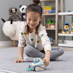 PAW Patrol LA PAT' PATROUILLE - VÉHICULE + FIGURINE EVEREST - Véhicule de 15 cm Avec 1 Figurine À Collectionner Pat' Patrouille - - 6061802 - Jouet Enfant 3 Ans et +